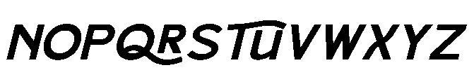 Bloker Italic Font UPPERCASE