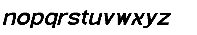 Bloker Italic Font LOWERCASE