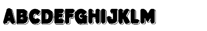 Bloksy Three Font UPPERCASE