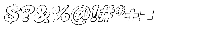 Blomby Slant Font OTHER CHARS