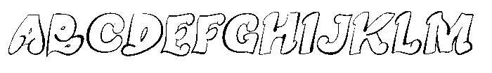 Blomby Slant Font UPPERCASE