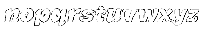 Blomby Slant Font LOWERCASE