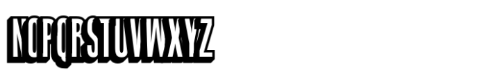 Blonden Extrude Left Font UPPERCASE