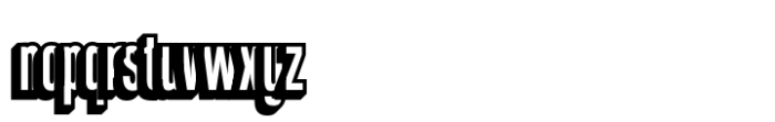 Blonden Extrude Left Font LOWERCASE