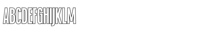 Blonden Outline Font UPPERCASE