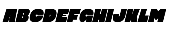 Blooby Chunky Block Italic Font UPPERCASE