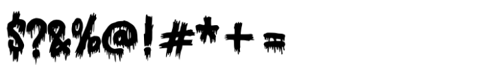 Blood Gore Font OTHER CHARS