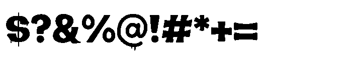 Blood Melt Sans Font OTHER CHARS