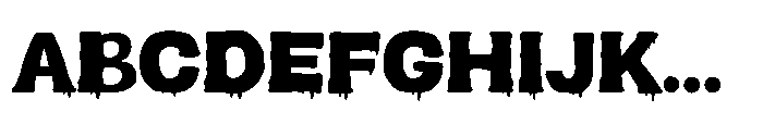 Blood Melt Sans Font UPPERCASE