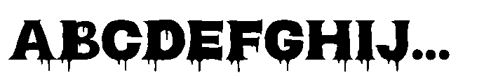 Blood Melt Serif Font UPPERCASE