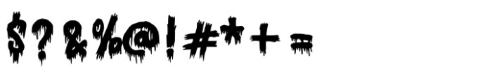 Bloody Horror 2.0 Font OTHER CHARS