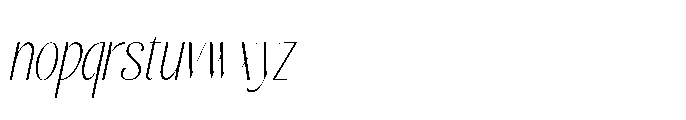 Bloomic Oblique Font LOWERCASE