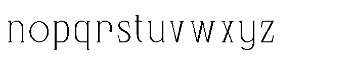 Bloomite Extra Light Font LOWERCASE
