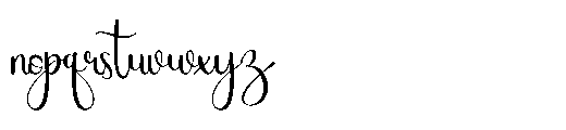 Bloomstone Script Font LOWERCASE