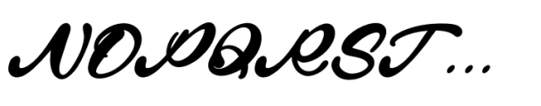 Bluder Quintal Italic Font UPPERCASE