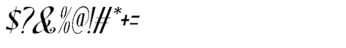 Blue Cosmic Italic Font OTHER CHARS