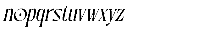 Blue Cosmic Italic Font LOWERCASE
