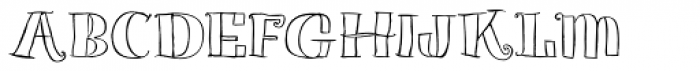 Blue Goblet Serif Outline Medium Font UPPERCASE