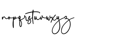 Blue Signature Bold Font LOWERCASE