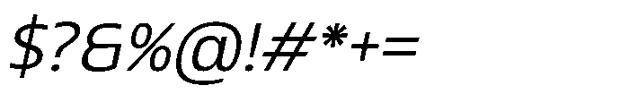 Blumir Extra Light Oblique Font OTHER CHARS