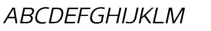 Blumir Extra Light Oblique Font UPPERCASE