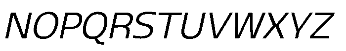 Blumir Extra Light Oblique Font UPPERCASE