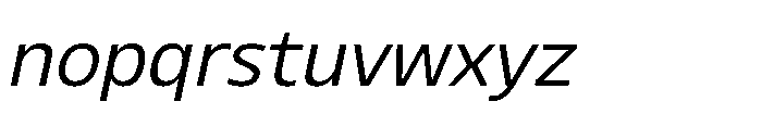 Blumir Extra Light Oblique Font LOWERCASE