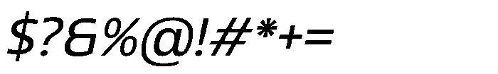 Blumir Light Oblique Font OTHER CHARS
