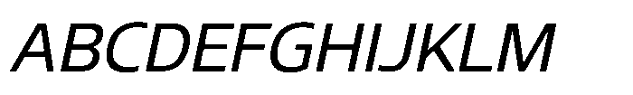 Blumir Light Oblique Font UPPERCASE