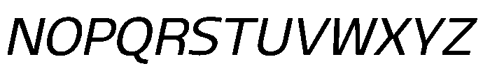 Blumir Light Oblique Font UPPERCASE