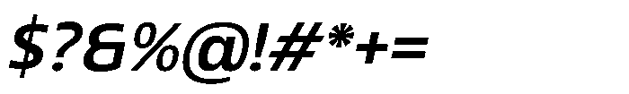 Blumir Medium Oblique Font OTHER CHARS