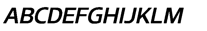 Blumir Medium Oblique Font UPPERCASE