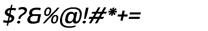Blumir Regular Oblique Font OTHER CHARS