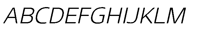 Blumir Thin Oblique Font UPPERCASE