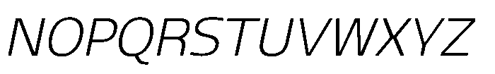 Blumir Thin Oblique Font UPPERCASE
