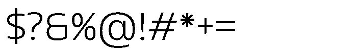 Blumir Thin Font OTHER CHARS