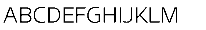 Blumir Thin Font UPPERCASE