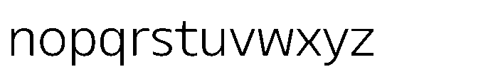 Blumir Thin Font LOWERCASE