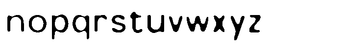 Blurk Blur A Font LOWERCASE