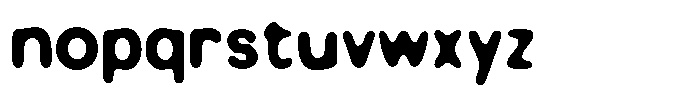 Blurk Blur B Font LOWERCASE
