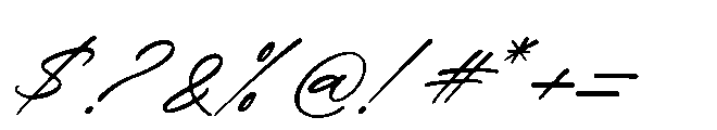 Blushing Touch Italic Italic Font OTHER CHARS