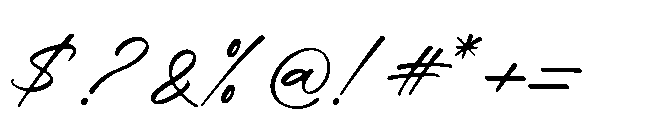 Blushing Touch Regular Font OTHER CHARS
