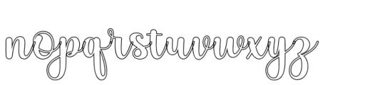 Blustani Outline Font LOWERCASE
