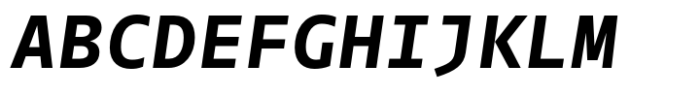 Bluteau Code Bold Italic Font UPPERCASE