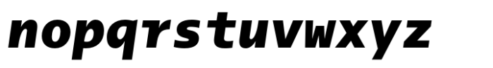 Bluteau Code Heavy Italic Font LOWERCASE