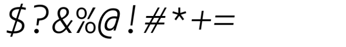 Bluteau Code Light Italic Font OTHER CHARS