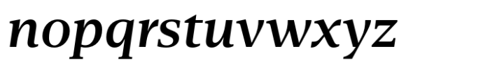 Bluteau Medium Italic Font LOWERCASE