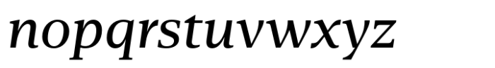 Bluteau Regular Italic Font LOWERCASE