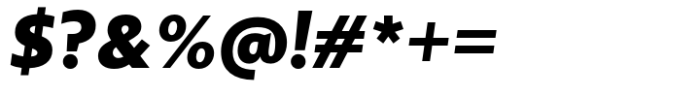 Bluteau Sans Heavy Italic Font OTHER CHARS
