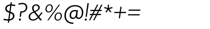 Bluteau Sans Light Italic Font OTHER CHARS